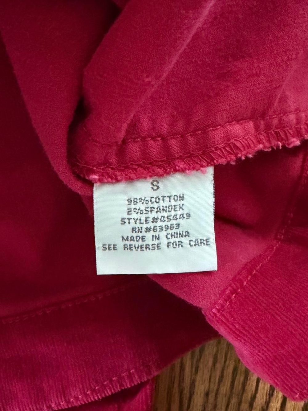 Vintage Y2K red velvet corduroy jacket vamp cyber subversive grunge blouse S-M - Picture 9 of 11